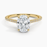 Luxe Dawn Diamond Ring Yellow Gold 18k Oval Engagement Ring