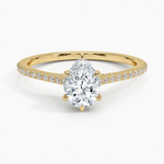 Luxe Dawn Diamond Ring Yellow Gold 18k Pear Engagement Ring