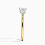 Mixed Metal Lumiere Diamond Ring Yellow Gold 18k Asscher Engagement Ring