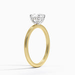 Mixed Metal Lumiere Diamond Ring Yellow Gold 18k Cushion Engagement Ring