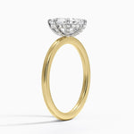 Mixed Metal Lumiere Diamond Ring Yellow Gold 18k Marquise Engagement Ring