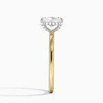 Mixed Metal Lumiere Diamond Ring Yellow Gold 18k Radiant Engagement Ring