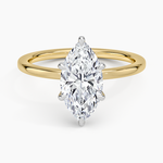 Mixed Metal Lumiere Diamond Ring White Gold 18k Marquise Engagement Ring