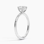 Lumiere 1.5mm Diamond Ring Platinum Cushion Engagement Ring