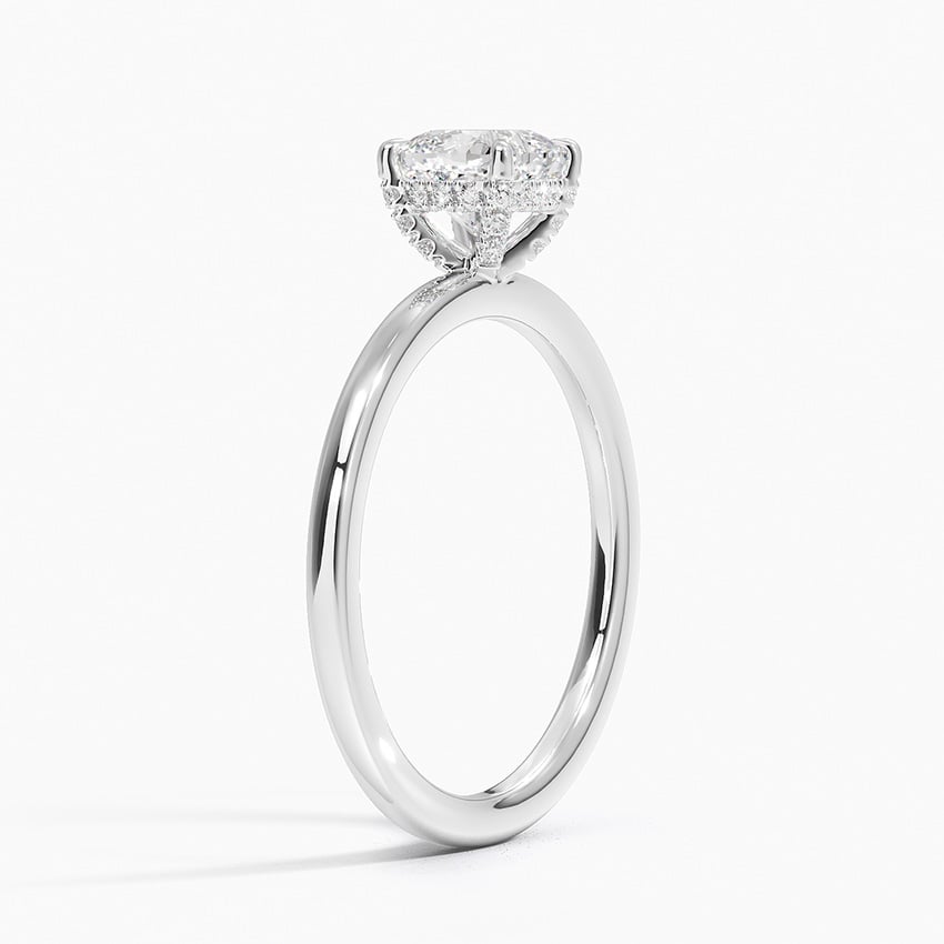 Lumiere 1.5mm Diamond Ring Platinum Cushion Engagement Ring