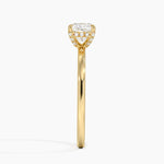 Lumiere 1.5mm Diamond Ring Yellow Gold 18k Cushion Engagement Ring