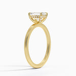 Lumiere 1.5mm Diamond Ring Yellow Gold 18k Emerald Engagement Ring