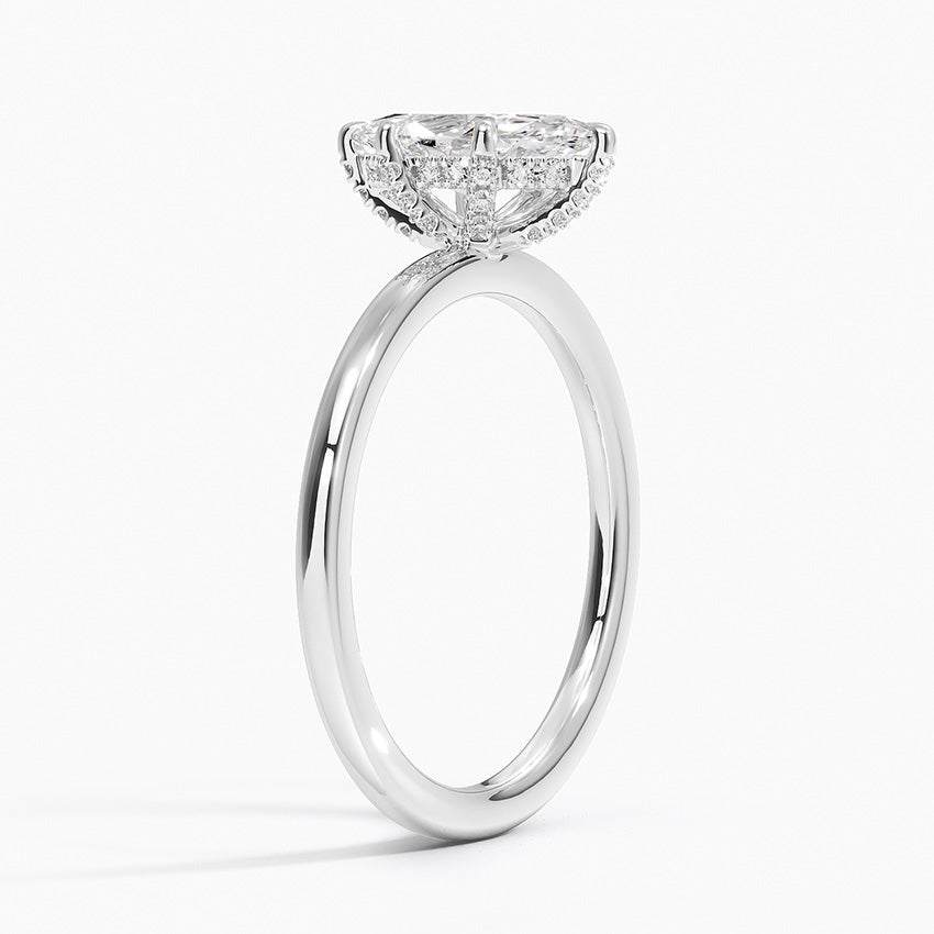 Lumiere 1.5mm Diamond Ring Platinum Marquise Engagement Ring