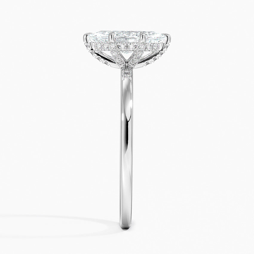 Lumiere 1.5mm Diamond Ring Platinum Marquise Engagement Ring