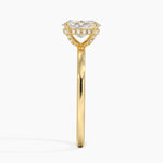 Lumiere 1.5mm Diamond Ring Yellow Gold 18k Oval Engagement Ring
