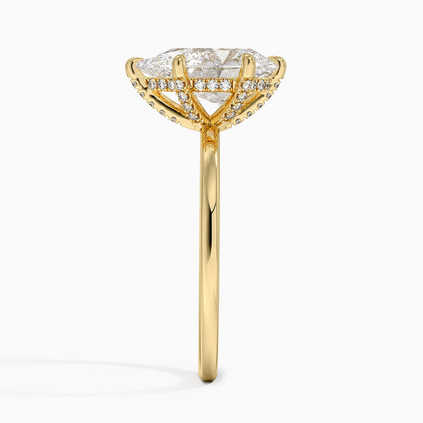 Lumiere 1.5mm Diamond Ring Yellow Gold 18k Pear Engagement Ring