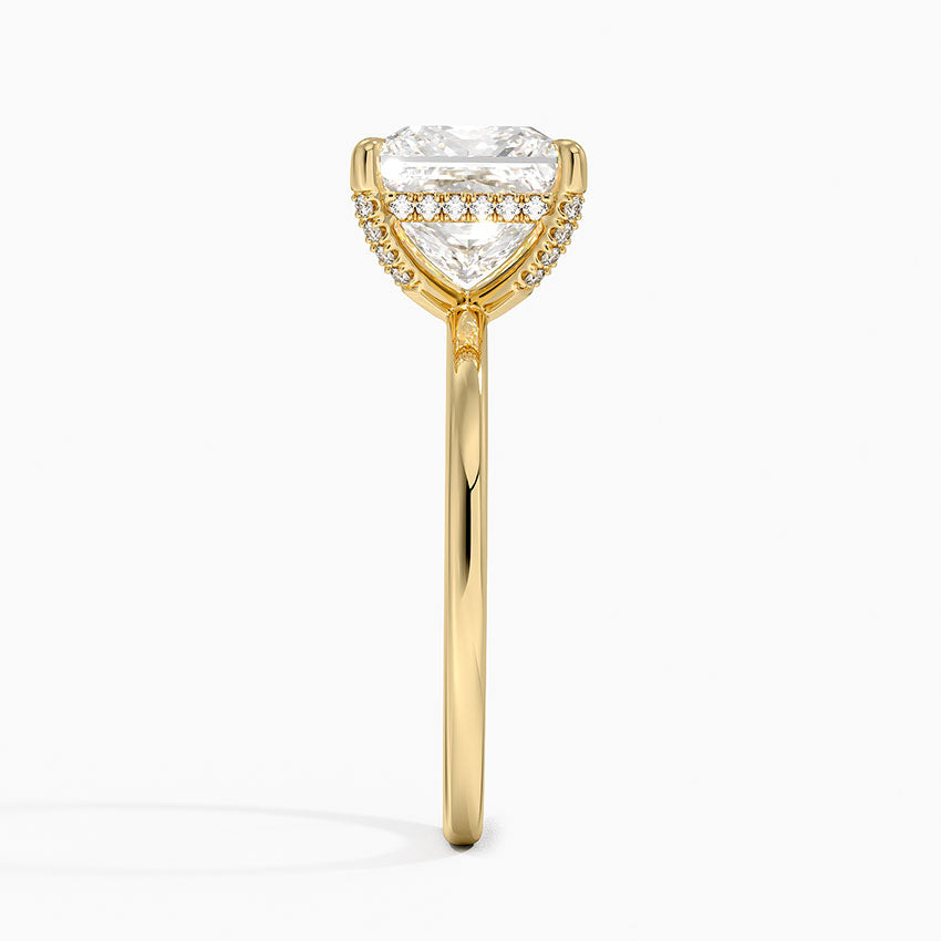 Lumiere 1.5mm Diamond Ring Yellow Gold 18k Princess Engagement Ring