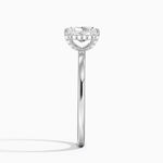 Lumiere 1.5mm Diamond Ring Platinum Radiant Engagement Ring