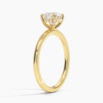 Lumiere 1.5mm Diamond Ring Yellow Gold 18k Round Engagement Ring