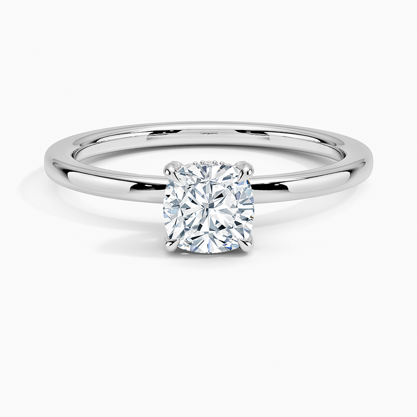 Lumiere 1.5mm Diamond Ring Platinum Cushion Engagement Ring