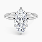 Lumiere 1.5mm Diamond Ring Platinum Marquise Engagement Ring