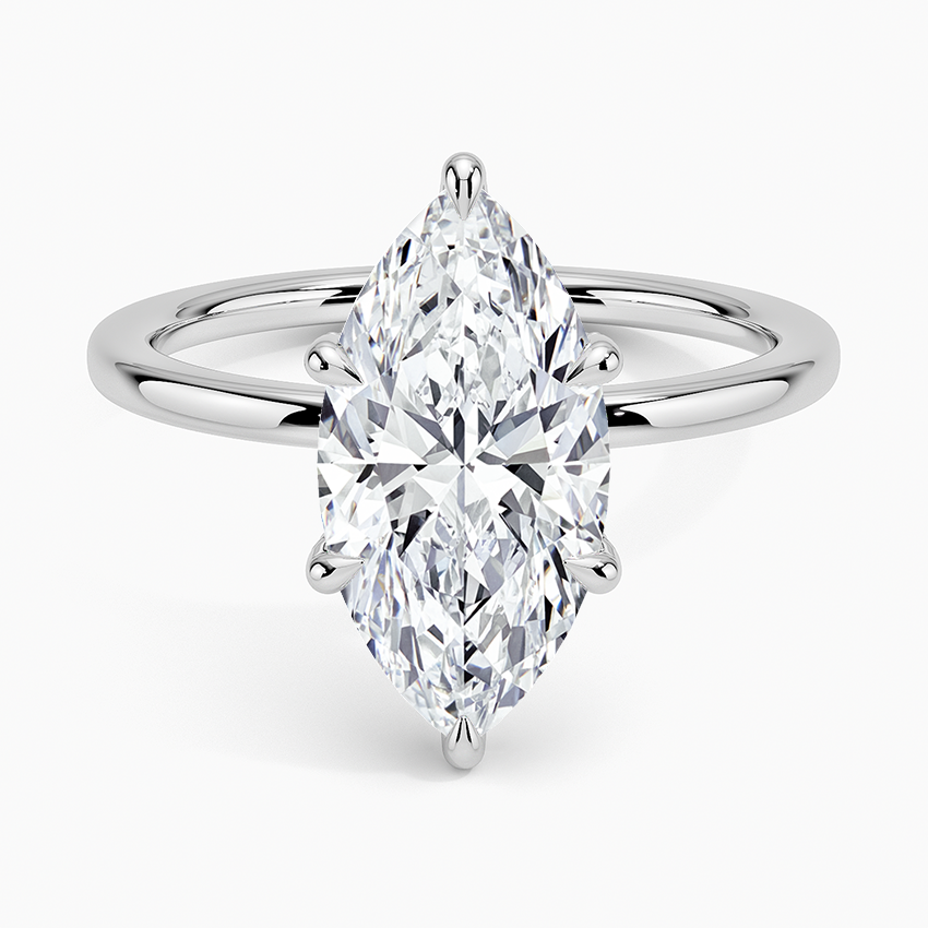 Lumiere 1.5mm Diamond Ring Platinum Marquise Engagement Ring