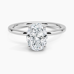 Lumiere 1.5mm Diamond Ring Platinum Oval Engagement Ring