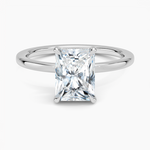 Lumiere 1.5mm Diamond Ring Platinum Radiant Engagement Ring