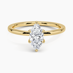Lumiere 1.5mm Diamond Ring Yellow Gold 18k Marquise Engagement Ring