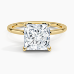 Lumiere 1.5mm Diamond Ring Yellow Gold 18k Princess Engagement Ring