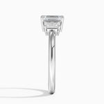 Rhiannon Emerald Cut Three Stone Diamond Ring (1/2 ct. tw.) Platinum Emerald Engagement Ring