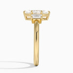 Rhiannon Emerald Cut Three Stone Diamond Ring (1/2 ct. tw.) Yellow Gold 18k Marquise Engagement Ring