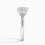 Rhiannon Emerald Cut Three Stone Diamond Ring (1/2 ct. tw.) Platinum Oval Engagement Ring