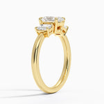 Rhiannon Emerald Cut Three Stone Diamond Ring (1/2 ct. tw.) Yellow Gold 18k Oval Engagement Ring