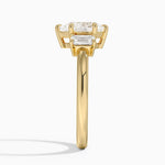 Rhiannon Emerald Cut Three Stone Diamond Ring (1/2 ct. tw.) Yellow Gold 18k Pear Engagement Ring