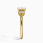 Rhiannon Emerald Cut Three Stone Diamond Ring (1/2 ct. tw.) Yellow Gold 18k Princess Engagement Ring