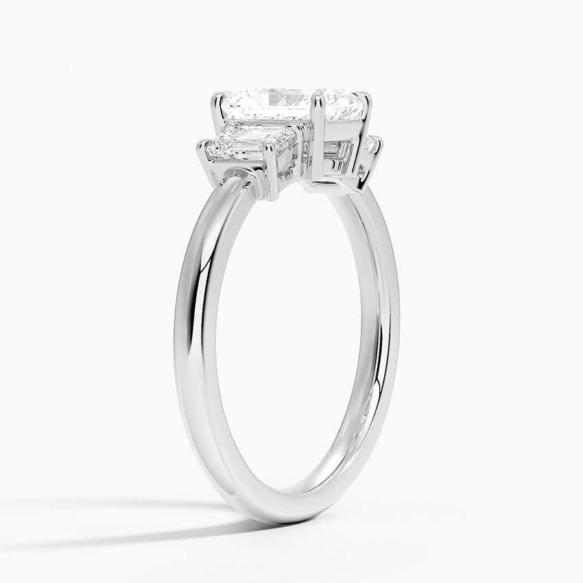 Rhiannon Emerald Cut Three Stone Diamond Ring (1/2 ct. tw.) Platinum Radiant Engagement Ring