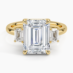 Rhiannon Emerald Cut Three Stone Diamond Ring (1/2 ct. tw.) Yellow Gold 18k Emerald Engagement Ring