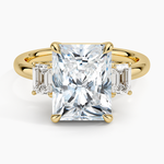Rhiannon Emerald Cut Three Stone Diamond Ring (1/2 ct. tw.) Yellow Gold 18k Radiant Engagement Ring