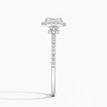 Waverly Hidden Halo Diamond Ring Platinum Asscher Engagement Ring