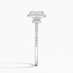 Waverly Hidden Halo Diamond Ring Platinum Asscher Engagement Ring