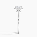 Waverly Hidden Halo Diamond Ring Platinum Cushion Engagement Ring