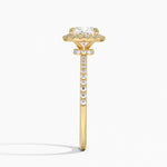 Waverly Hidden Halo Diamond Ring Yellow Gold 18k Cushion Engagement Ring