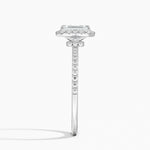 Waverly Hidden Halo Diamond Ring Platinum Emerald Engagement Ring