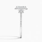 Waverly Hidden Halo Diamond Ring Platinum Emerald Engagement Ring