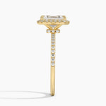 Waverly Hidden Halo Diamond Ring Yellow Gold 18k Emerald Engagement Ring