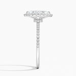 Waverly Hidden Halo Diamond Ring Platinum Marquise Engagement Ring