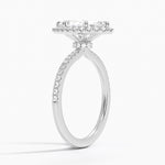 Waverly Hidden Halo Diamond Ring Platinum Marquise Engagement Ring