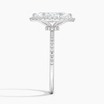 Waverly Hidden Halo Diamond Ring Platinum Marquise Engagement Ring