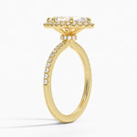 Waverly Hidden Halo Diamond Ring Yellow Gold 18k Marquise Engagement Ring