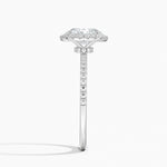 Waverly Hidden Halo Diamond Ring Platinum Oval Engagement Ring