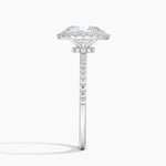 Waverly Hidden Halo Diamond Ring Platinum Oval Engagement Ring