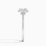 Waverly Hidden Halo Diamond Ring Platinum Princess Engagement Ring