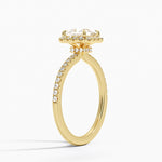 Waverly Hidden Halo Diamond Ring Yellow Gold 18k Princess Engagement Ring