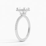 Waverly Hidden Halo Diamond Ring Platinum Princess Engagement Ring